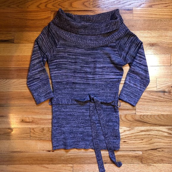 BCX PURPLE GREY OFF SHOULDER PULLOVER SWEATER M - Picture 1 of 10